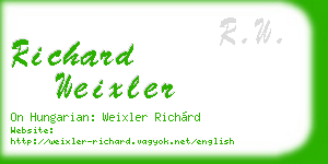 richard weixler business card