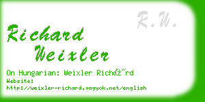 richard weixler business card